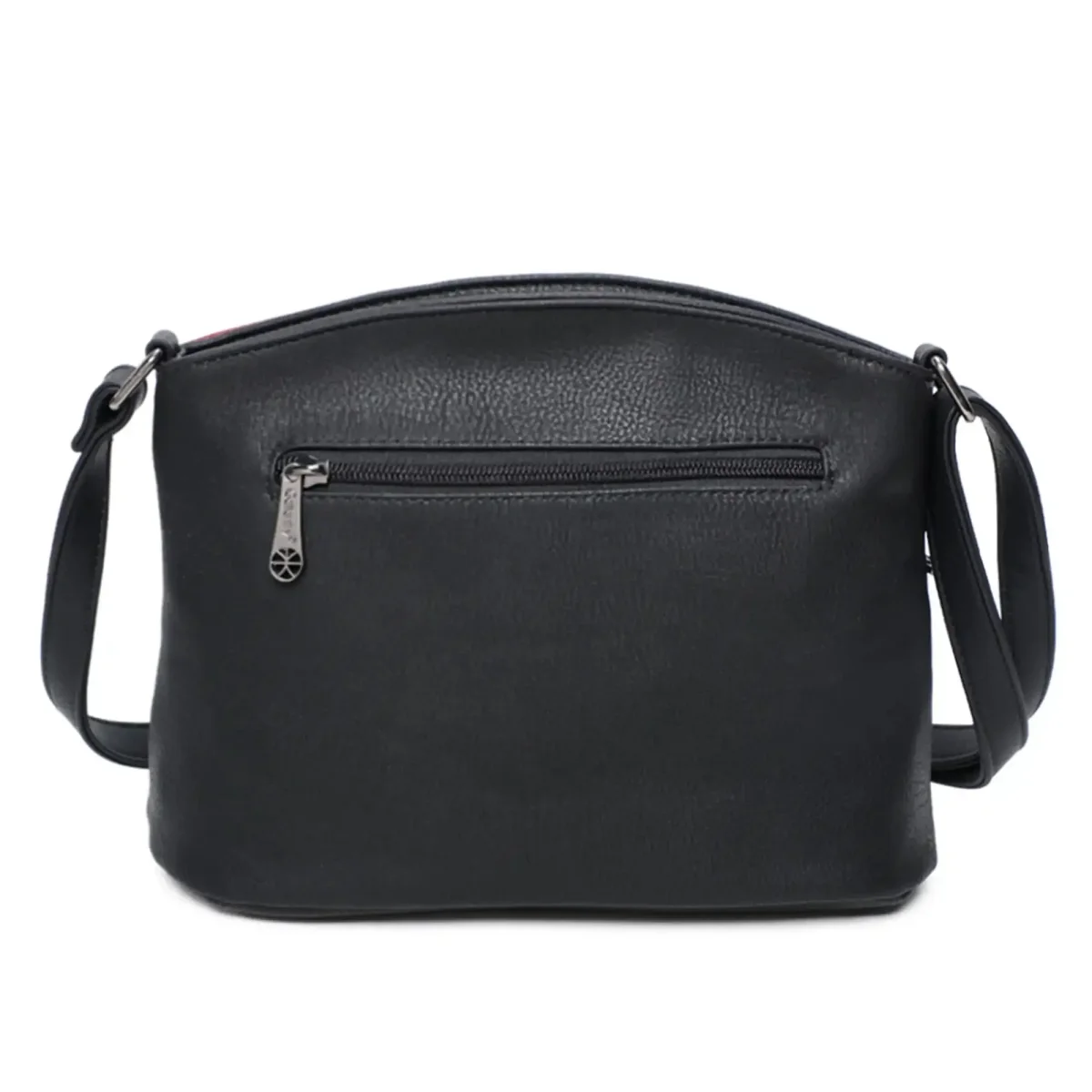 Sac bandoulière femme multicolore grainé Noir – Image 5