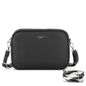 Sac bandoulières femme multipoches noir