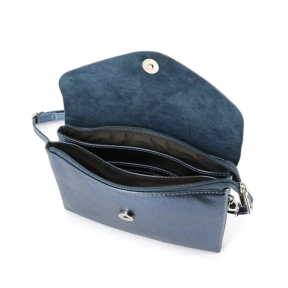 Sac bandoulière femme irisé rabat bleu – Image 7