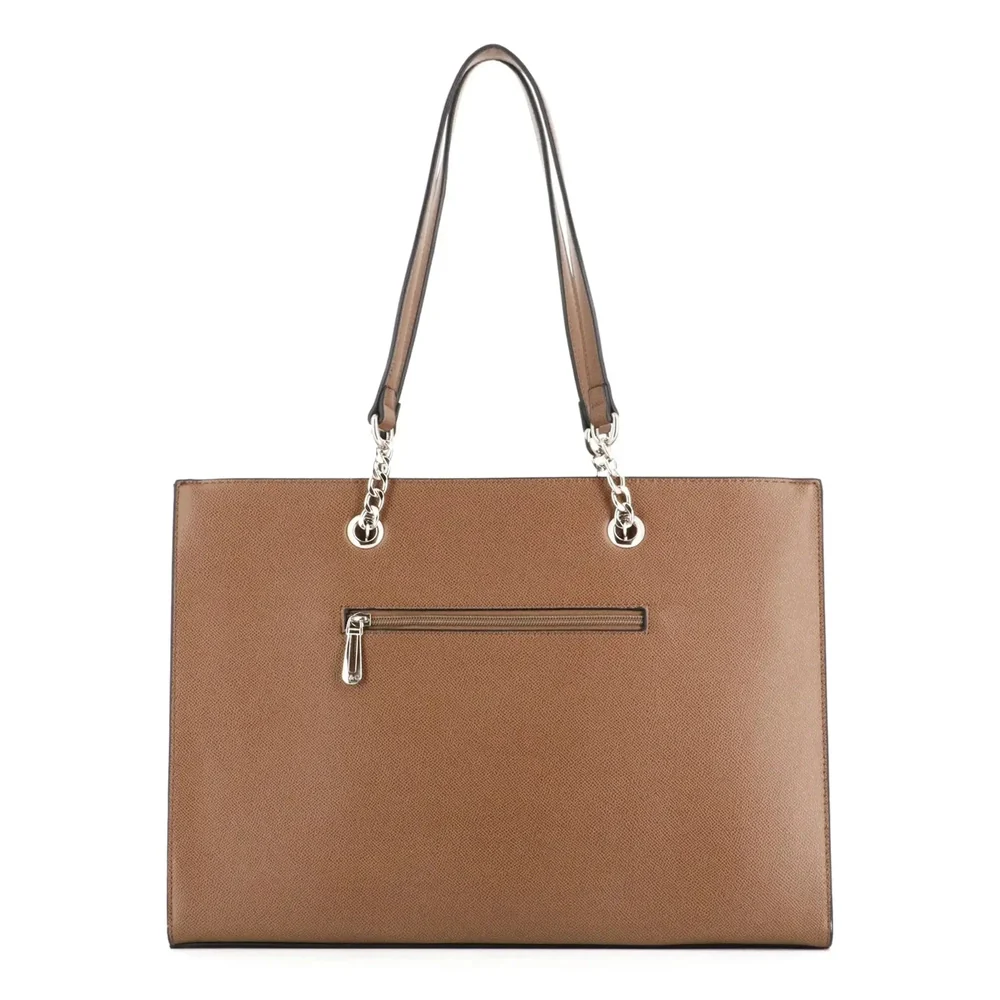 Sac femme cabas chaîne rigide a4 taupe – Image 4