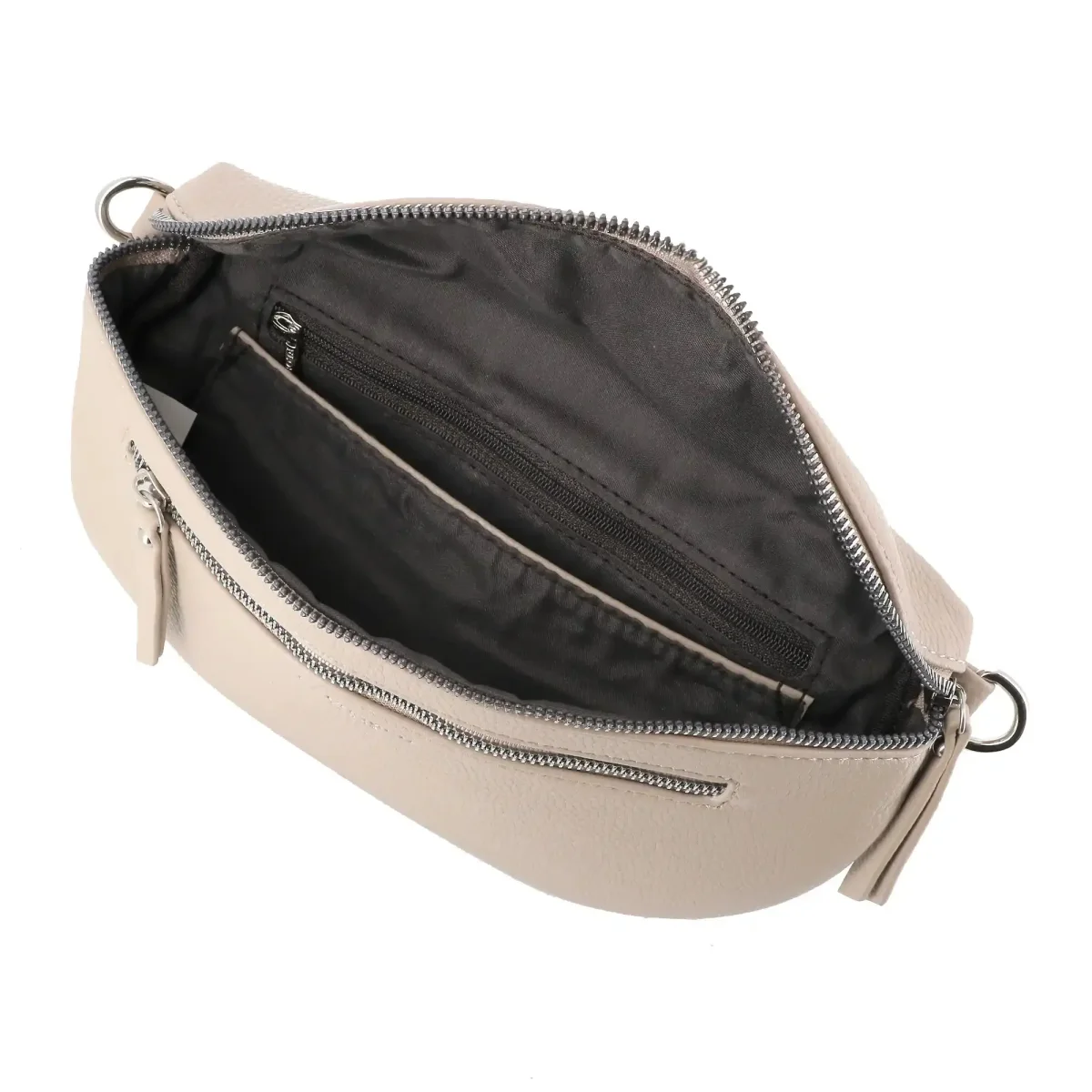 Sac banane bandoulière femme multipoches Beige – Image 5