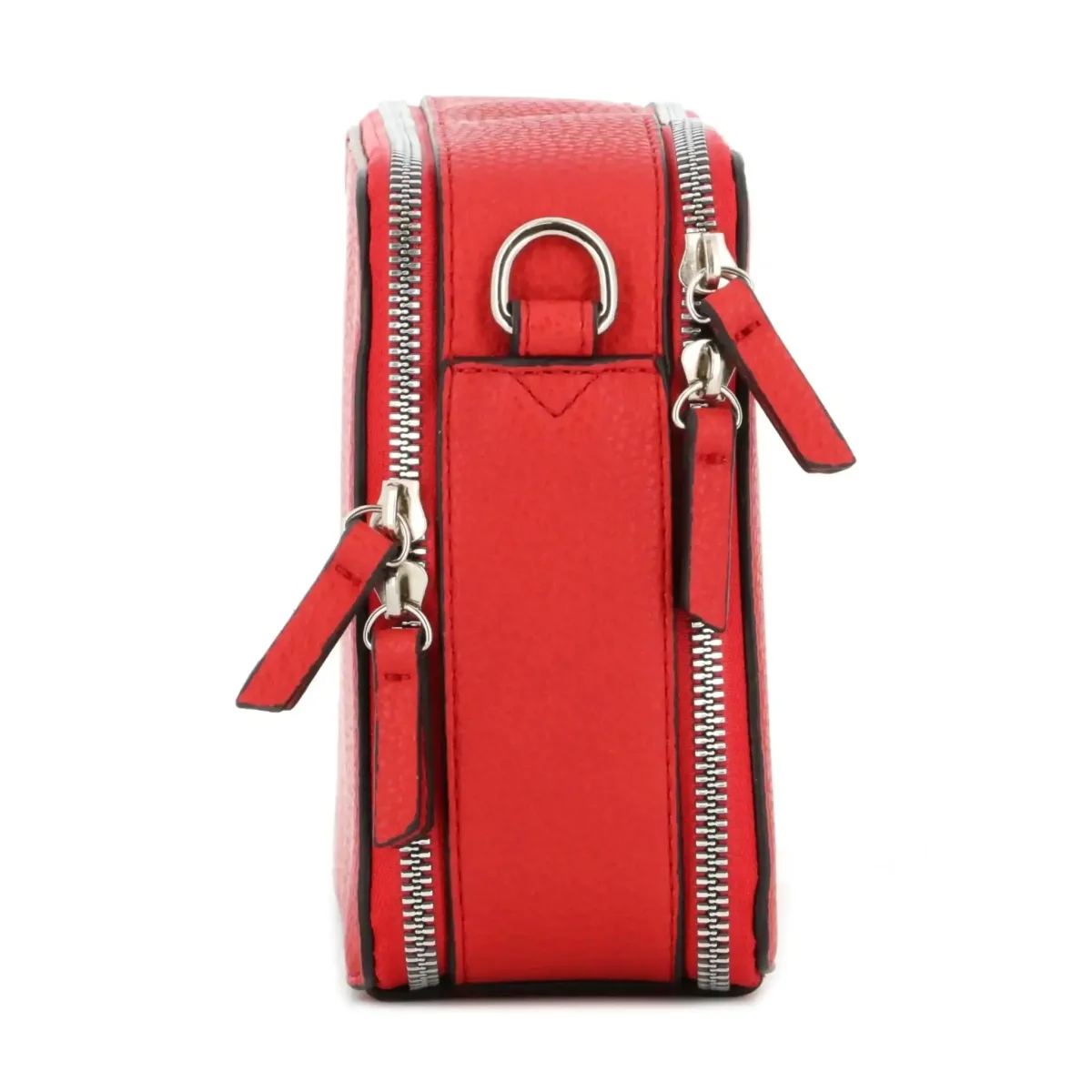 Sac caméra bandoulière femme 2 zip rouge – Image 7