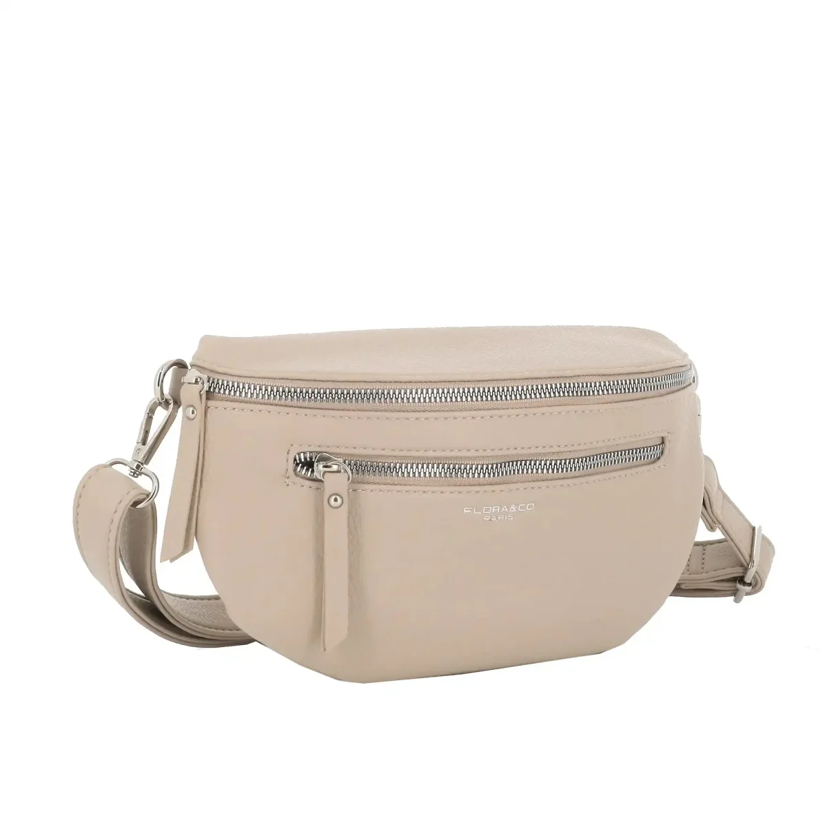 Sac banane bandoulière femme multipoches Beige – Image 3