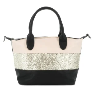 Sac à main femme paillette multicolore beige
