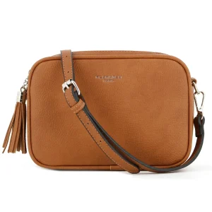 Sac caméra bandoulière femme léger camel