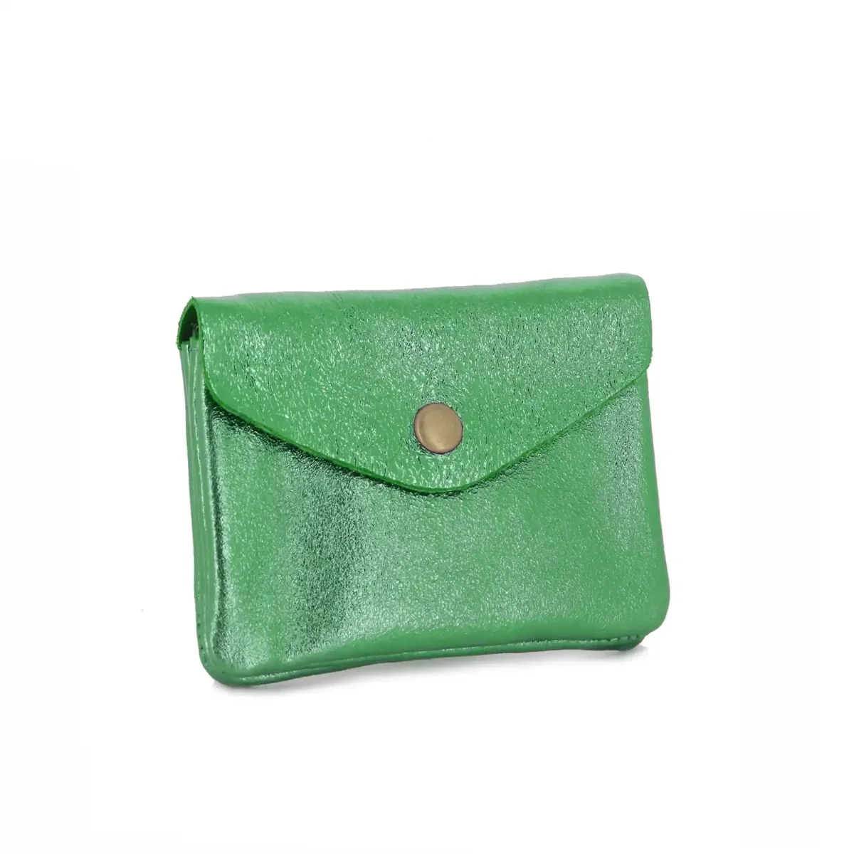 Porte-monnaie femme cuir italien irisé 041 vert – Image 4