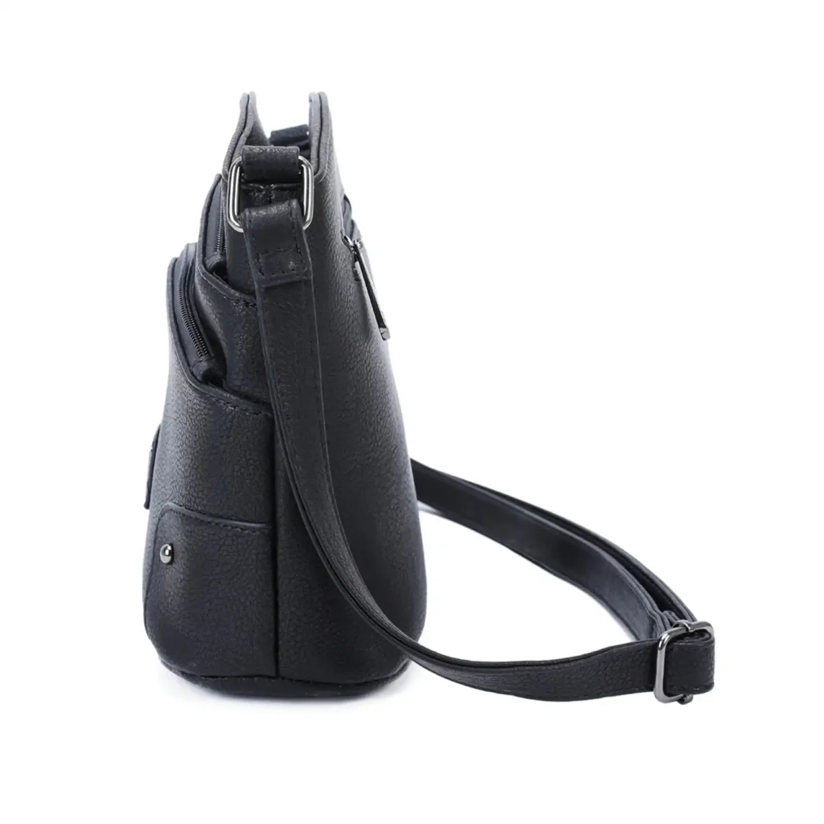 Sac bandoulière femme multicolore grainé Noir – Image 6