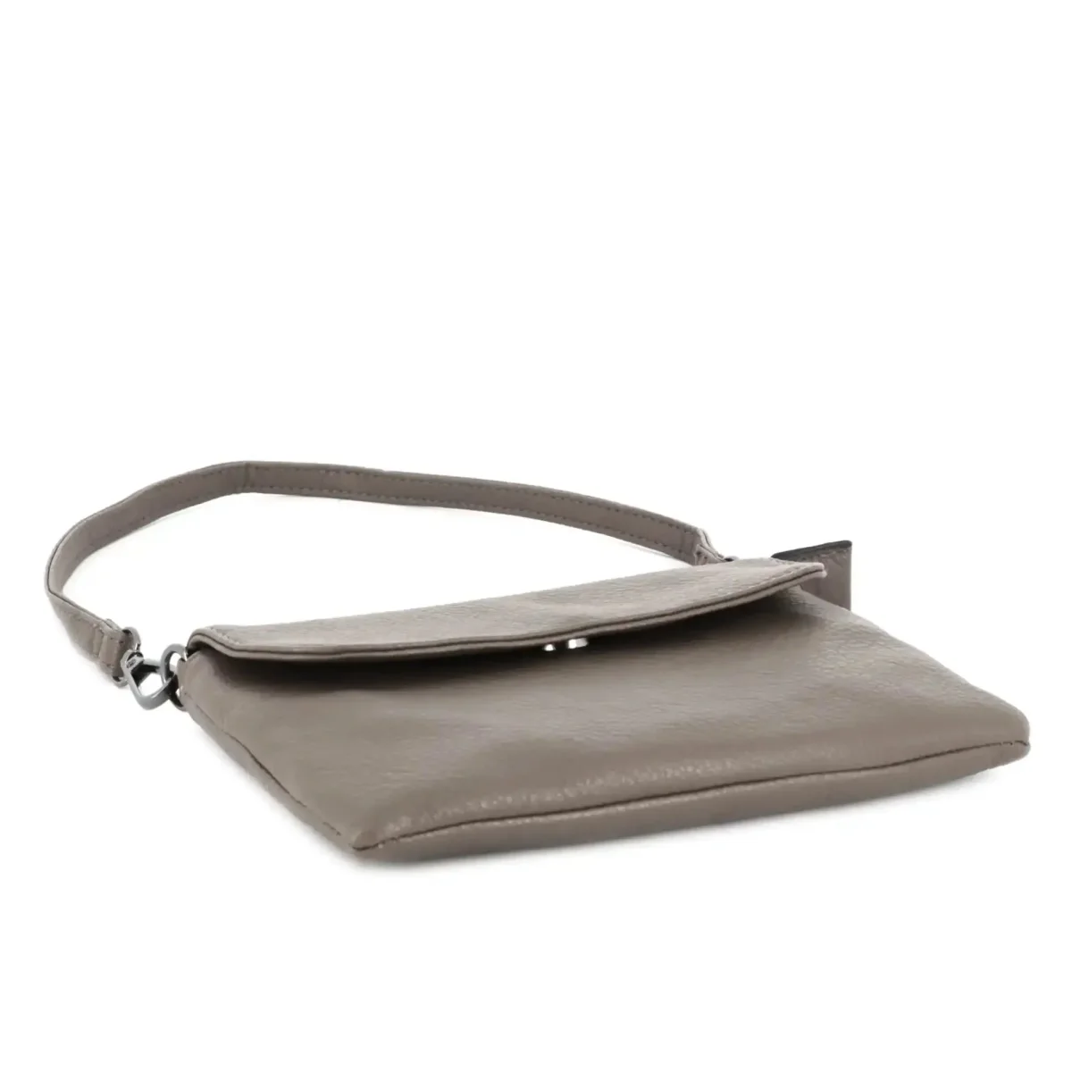 Mini sac bandoulière femme souple Taupe Foncé – Image 6