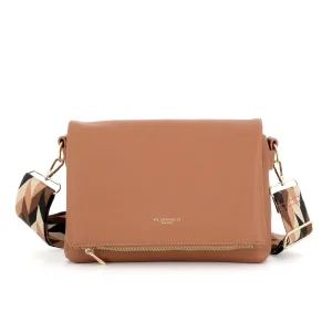 Sac bandoulière large multipoches camel