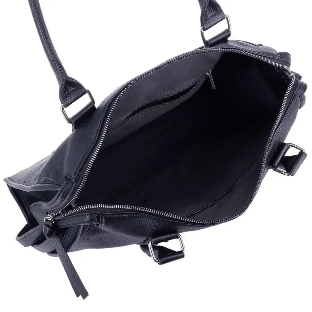 Grand sac à main bowling grainé bleu VORTEX – Image 5