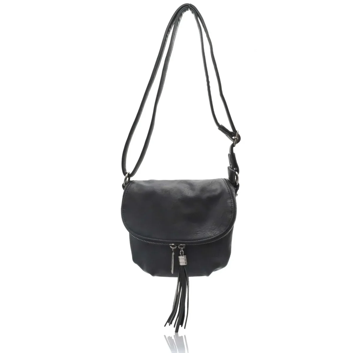 Sac bandoulière femme franges m noir – Image 3