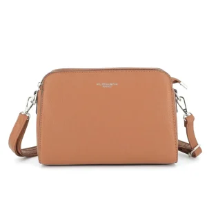 Sac bandoulière femme multipoches camel