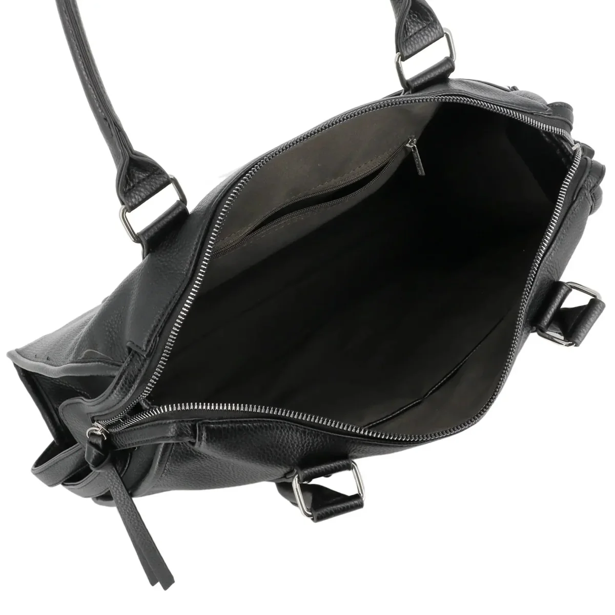 Grand sac à main bowling grainé noir VORTEX – Image 5