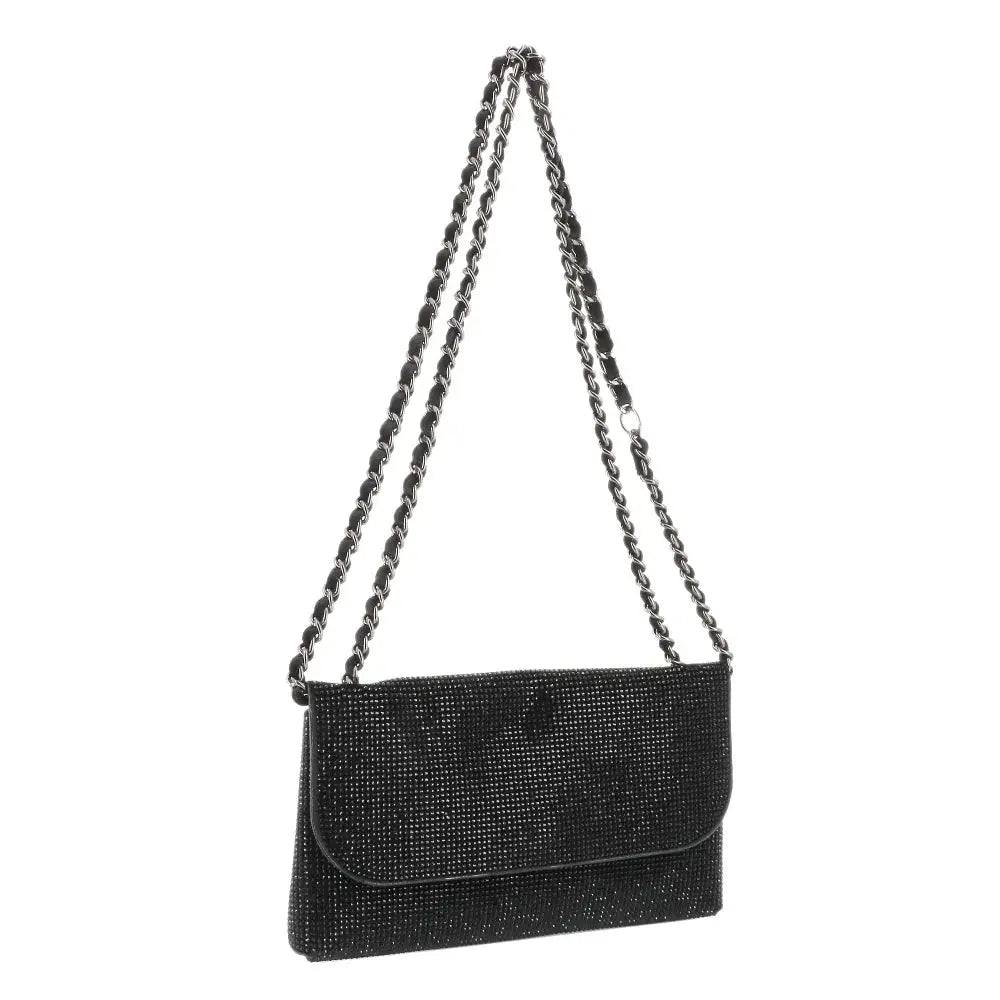 Sac pochette de soirée strass Noir – Image 5