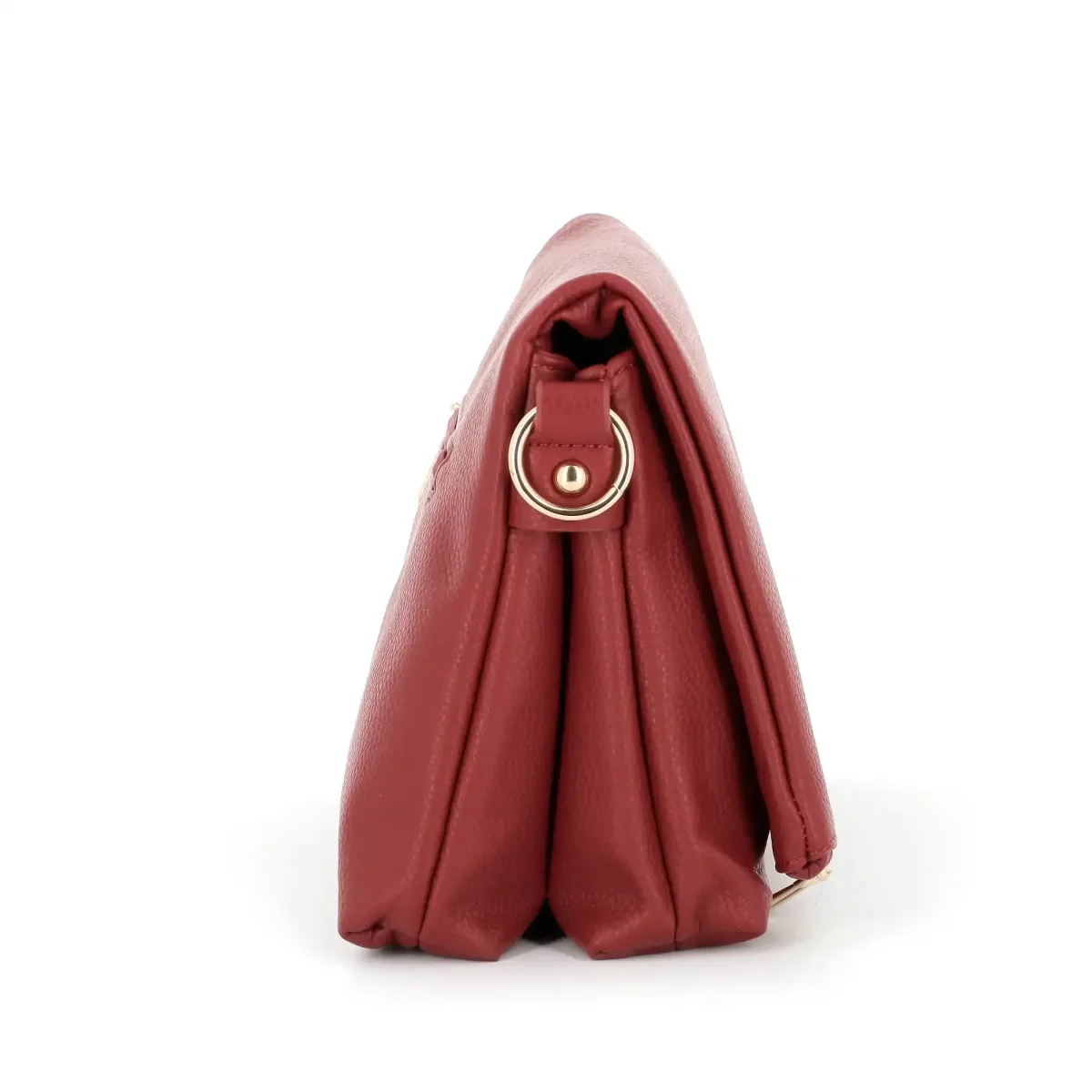 Sac bandoulière large multipoches rouge foncé – Image 6