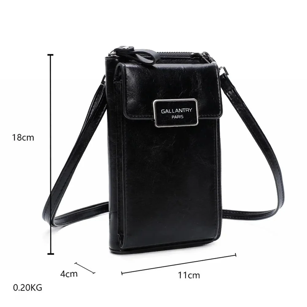 Pochette téléphone plate tout-en-un femme noir – Image 4