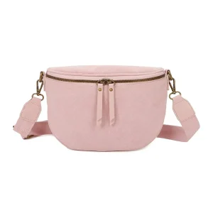 Sac banane femme canvas toile rose