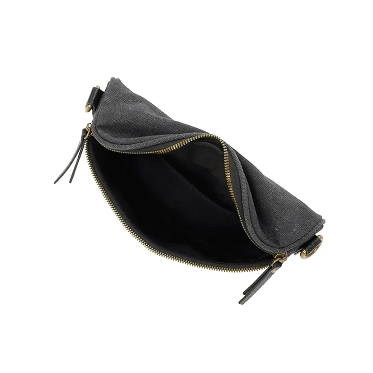 Sac banane femme canvas toile noir – Image 6