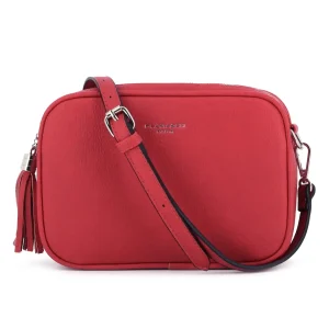 Sac caméra bandoulière femme léger rouge foncé