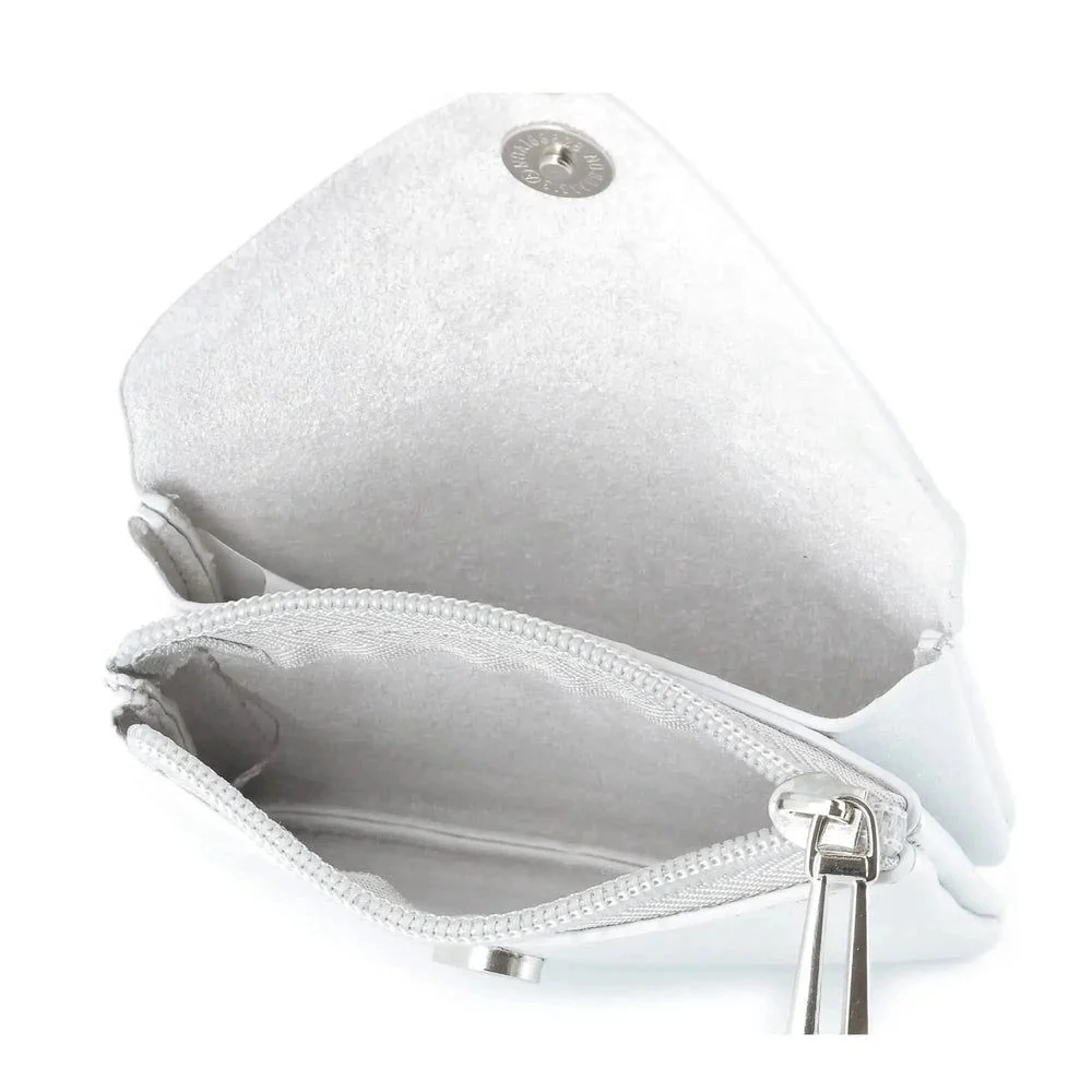 Mini porte-monnaie cartes femme irisé format enveloppe argent – Image 6