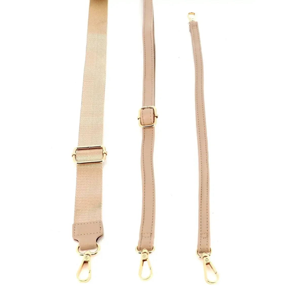 Sac ville femme 3 bandoulières multipoches beige – Image 9