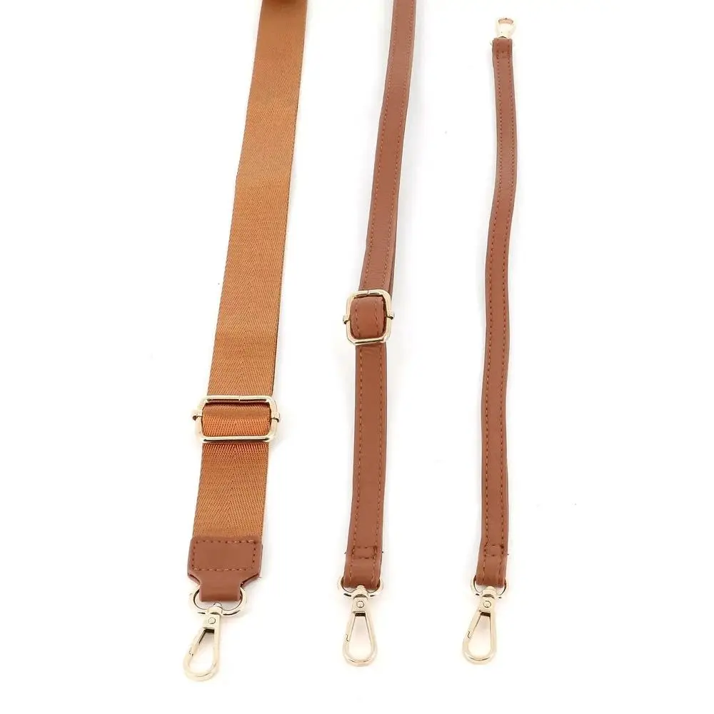 Sac ville femme 3 bandoulières multipoches camel – Image 8