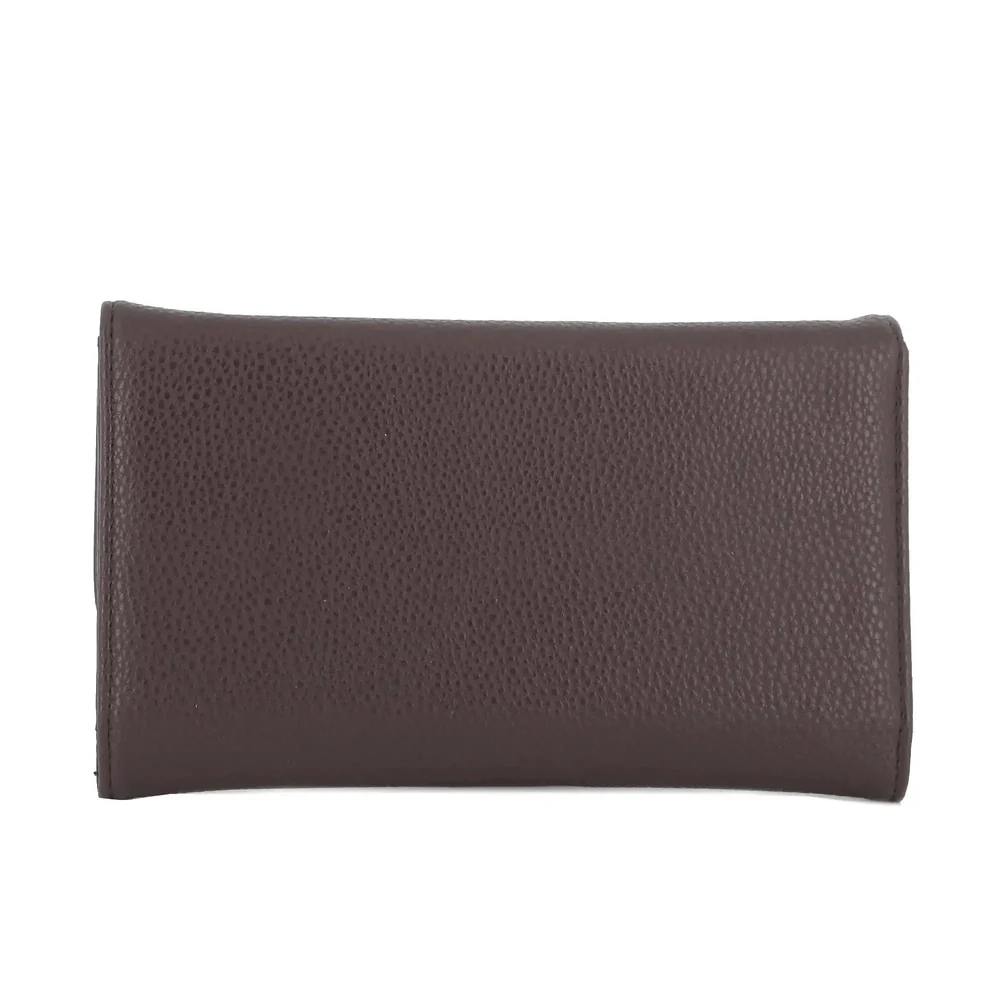 Portefeuille chéquier femme souple chocolat – Image 6