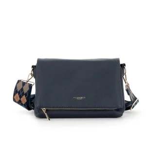 Sac bandoulière large multipoches bleu