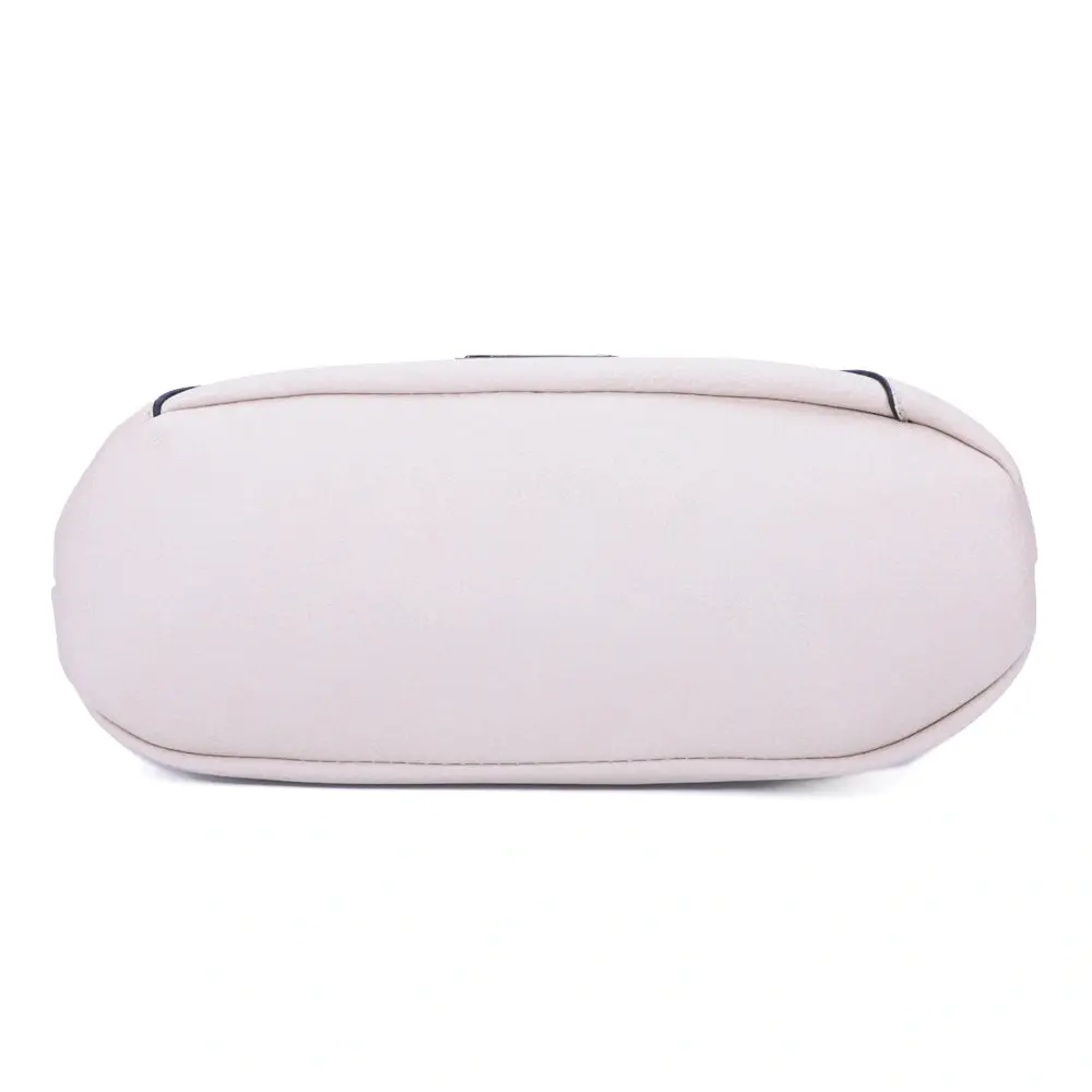 Sac bandoulière femme multicolore grainé Beige Gris – Image 8