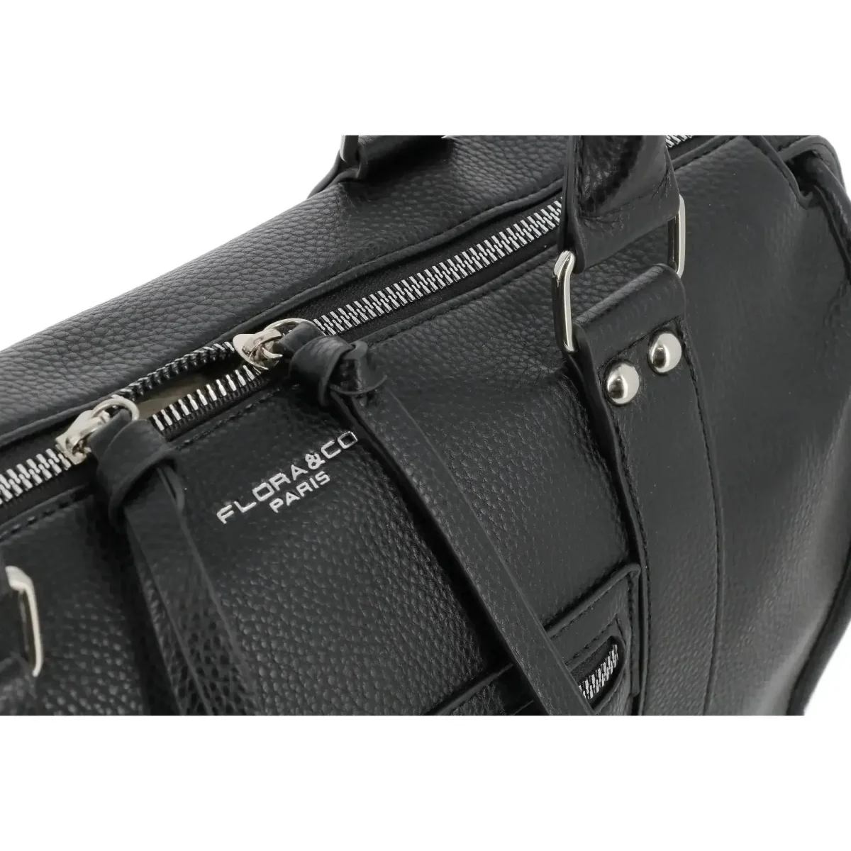 Grand sac à main bowling grainé noir VORTEX – Image 6