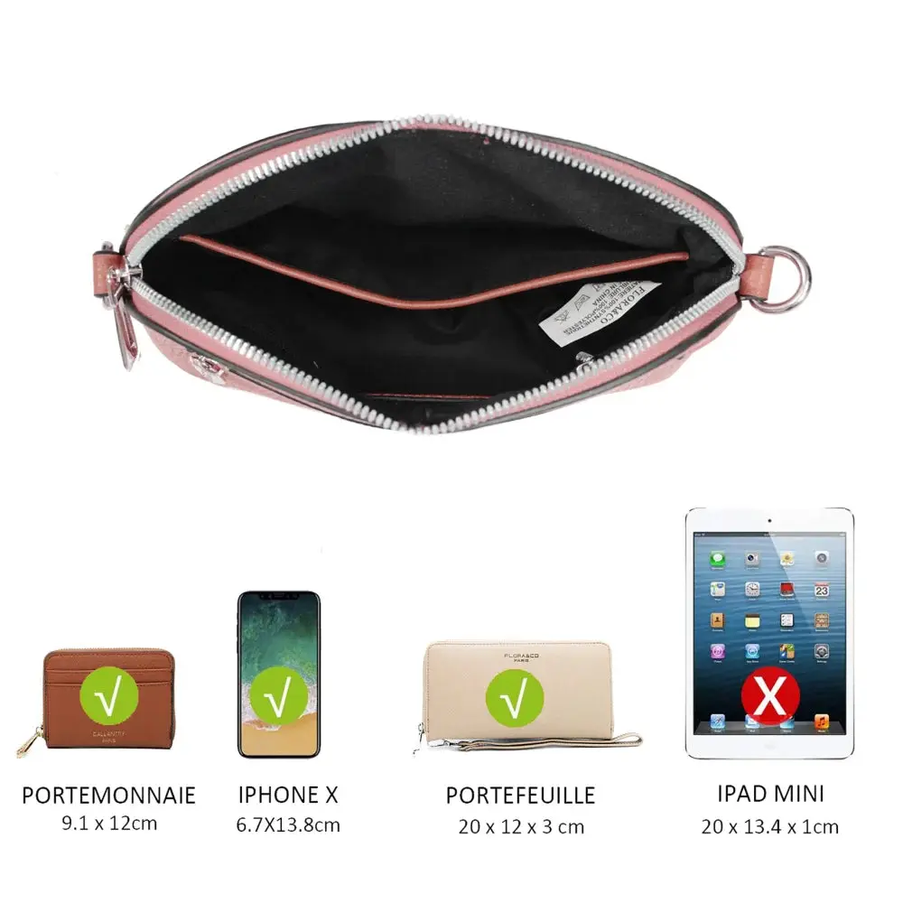 Sac bandoulière arrondi multi-poches Camel – Image 6