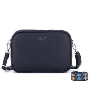 Sac bandoulières femme multipoches bleu