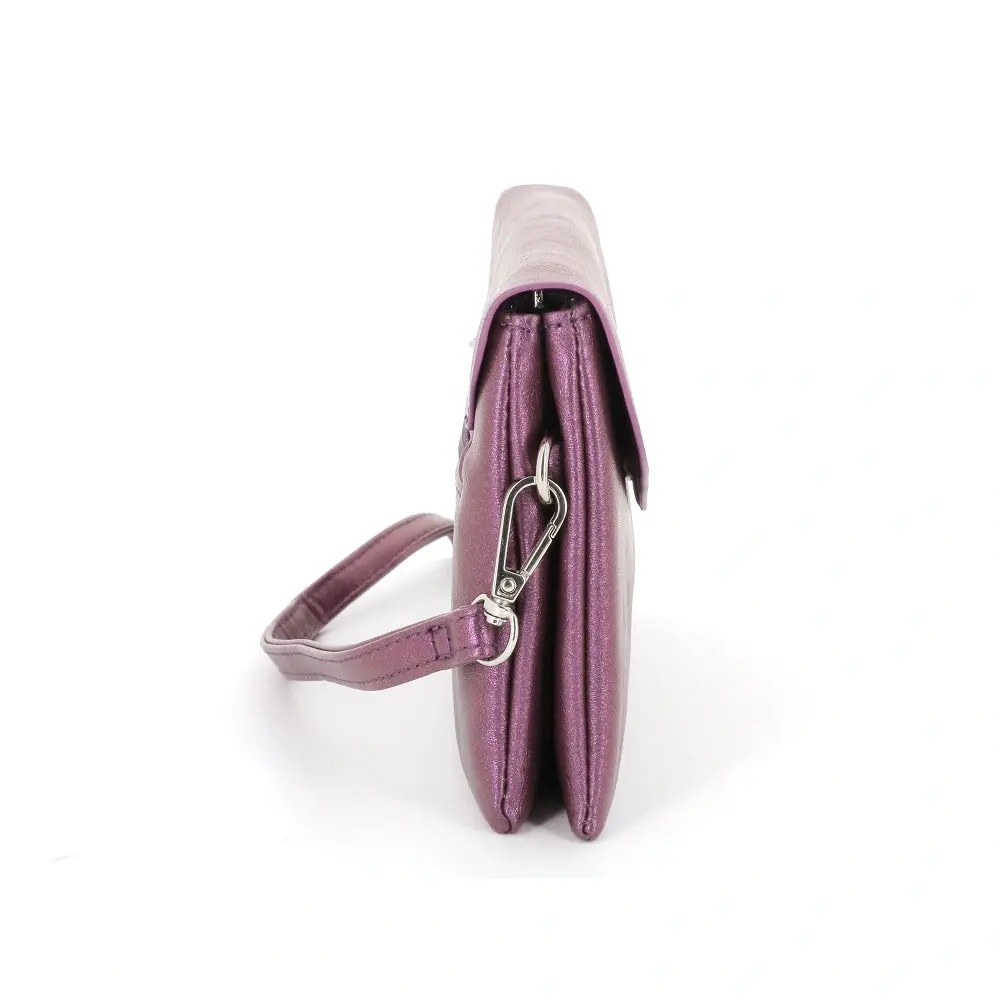 Sac bandoulière femme irisé rabat violet – Image 8