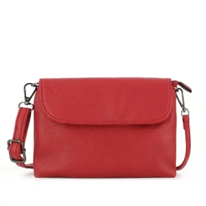 Mini sac bandoulière femme souple Rouge Foncé