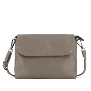 Mini sac bandoulière femme souple Taupe Foncé