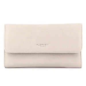 Portefeuille chéquier femme souple beige