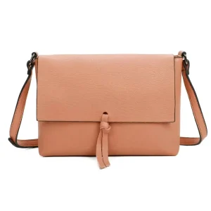 Sac bandoulière femme multipoche vieux rose