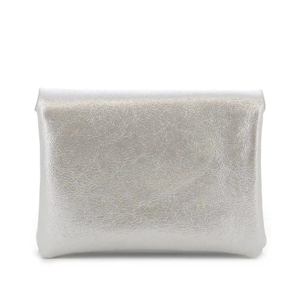 Mini porte-monnaie cartes femme irisé format enveloppe argent – Image 8
