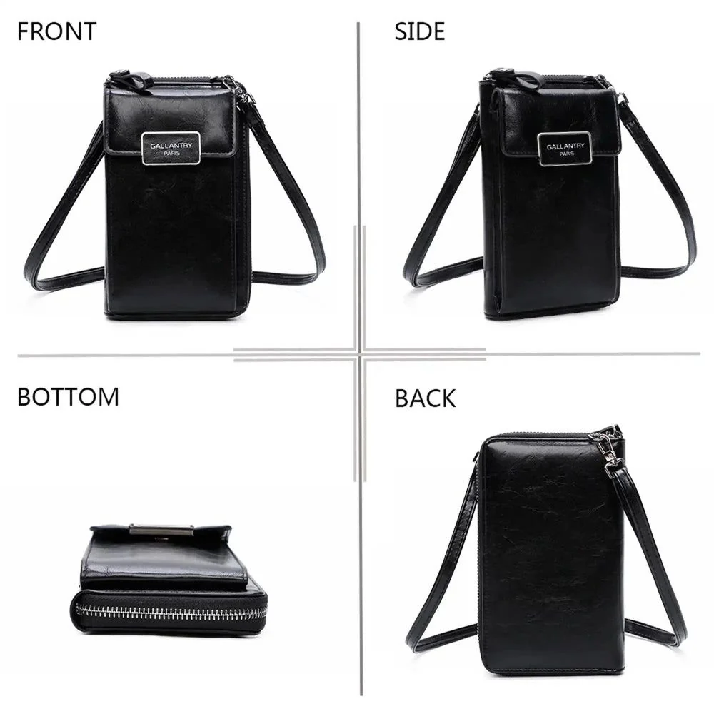 Pochette téléphone plate tout-en-un femme noir – Image 7