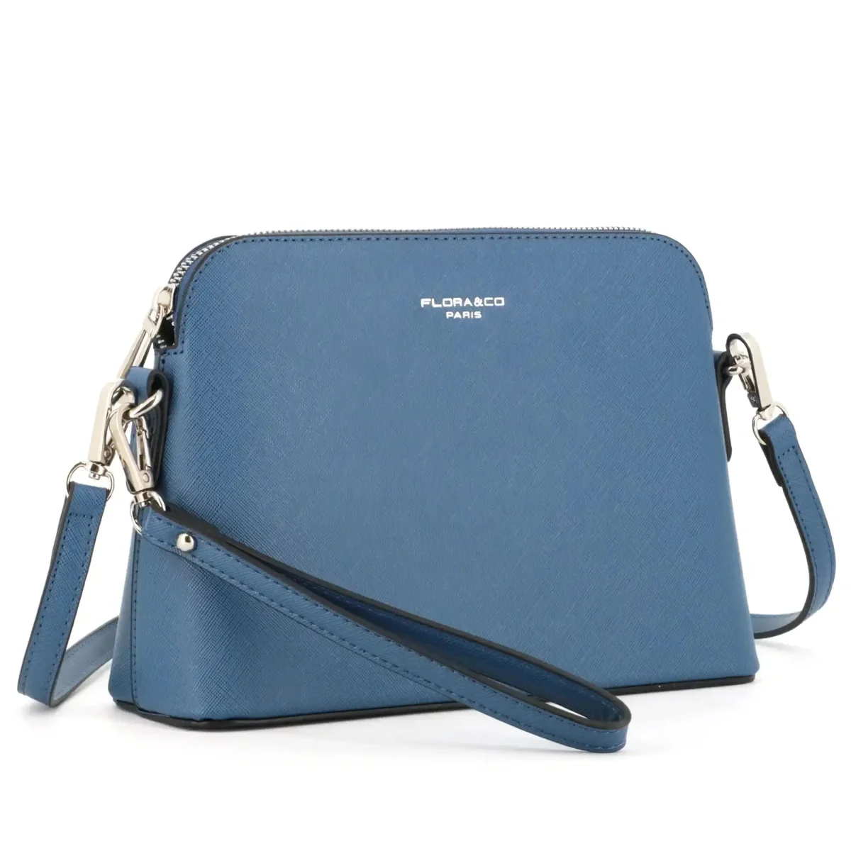 Sac bandoulière femme dragonne bleu jean
