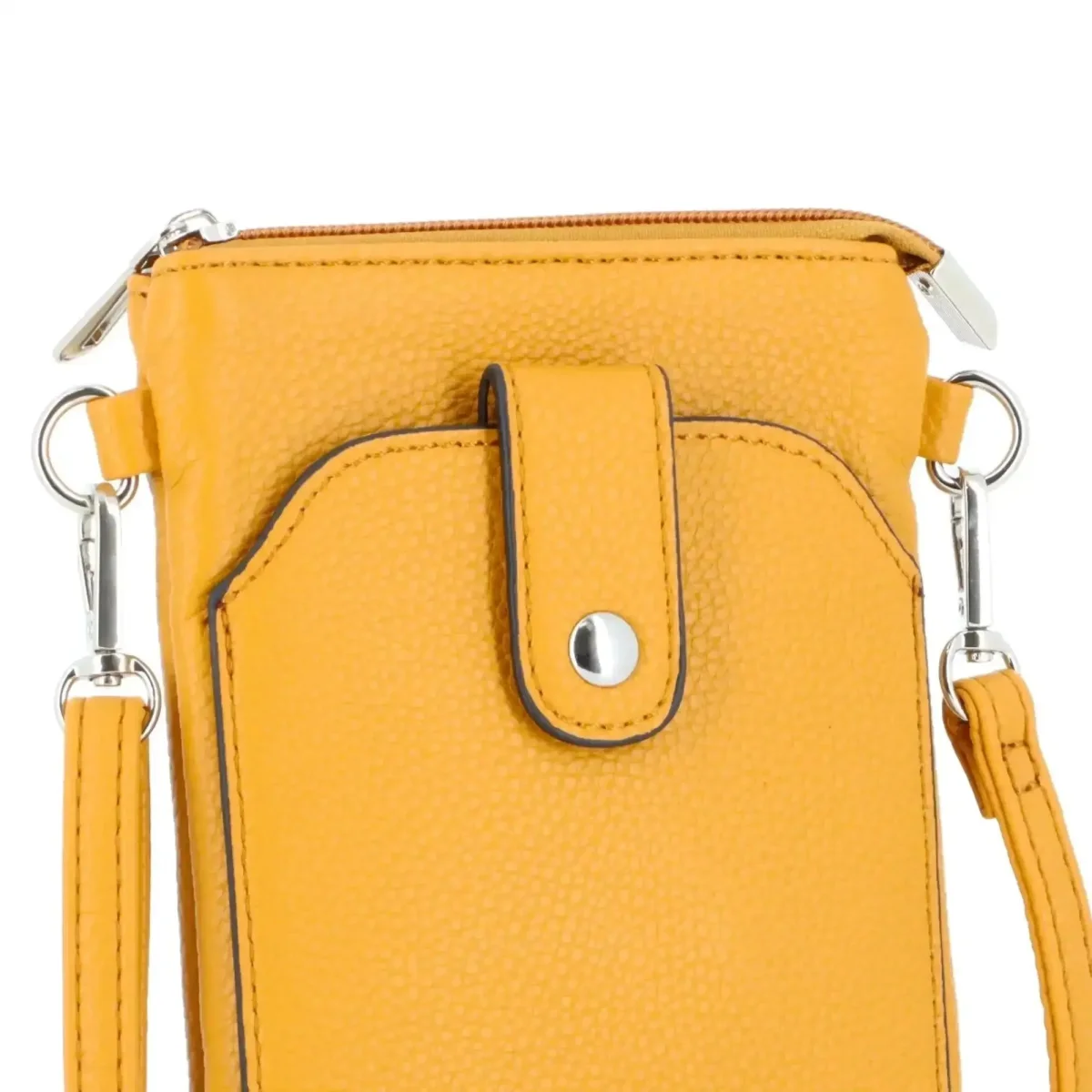 Pochette bandoulière téléphone femme moutarde – Image 5