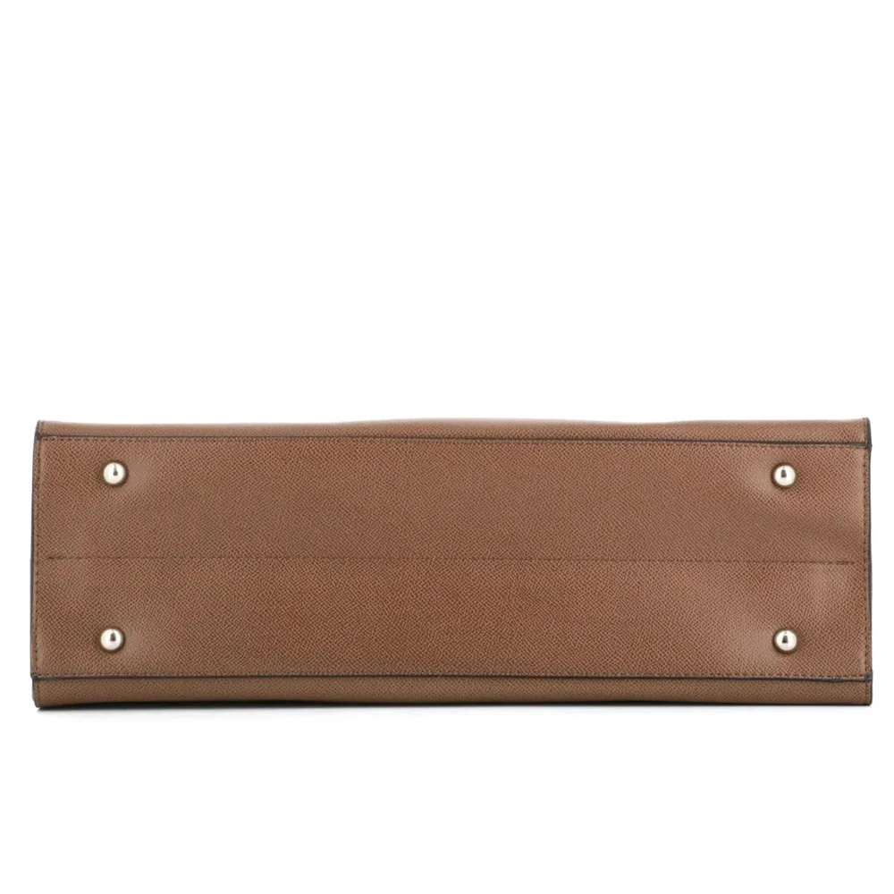 Sac femme cabas chaîne rigide a4 taupe – Image 7