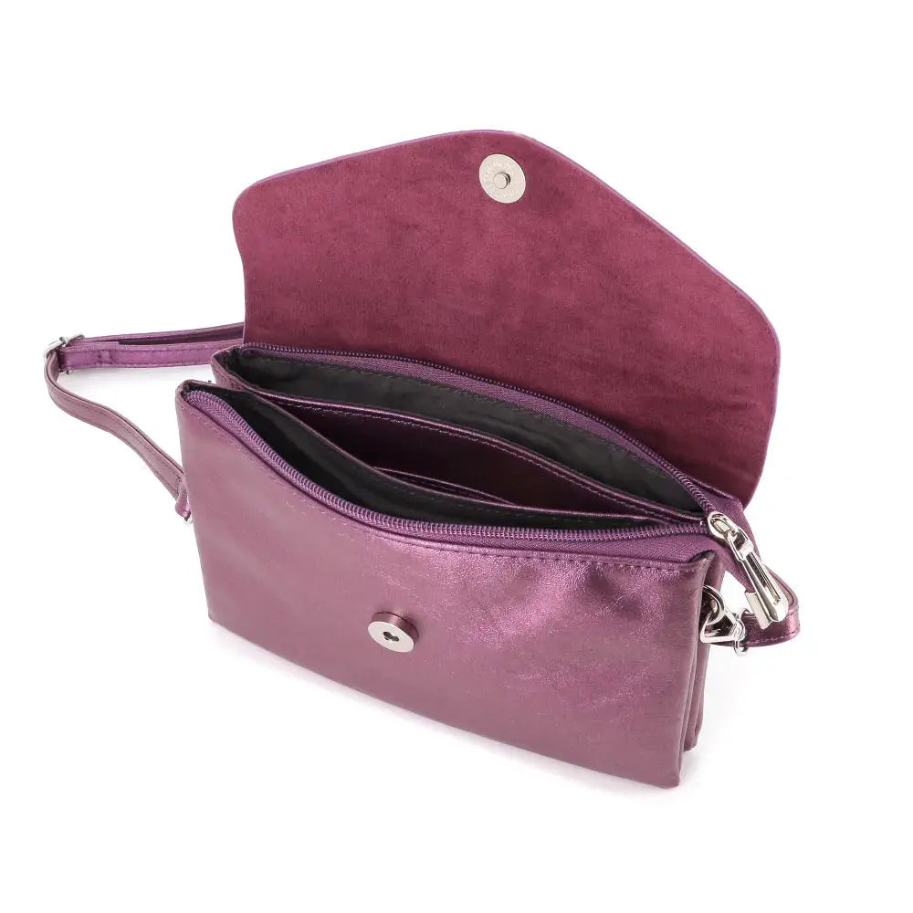 Sac bandoulière femme irisé rabat violet – Image 6