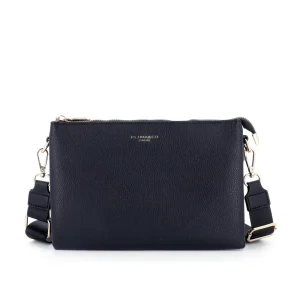 Sac ville femme 3 bandoulières multipoches bleu