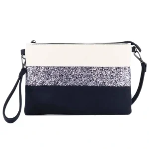 Sac bandoulière paillette femme bleu