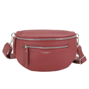 Sac banane bandoulière femme multipoches rouge foncé