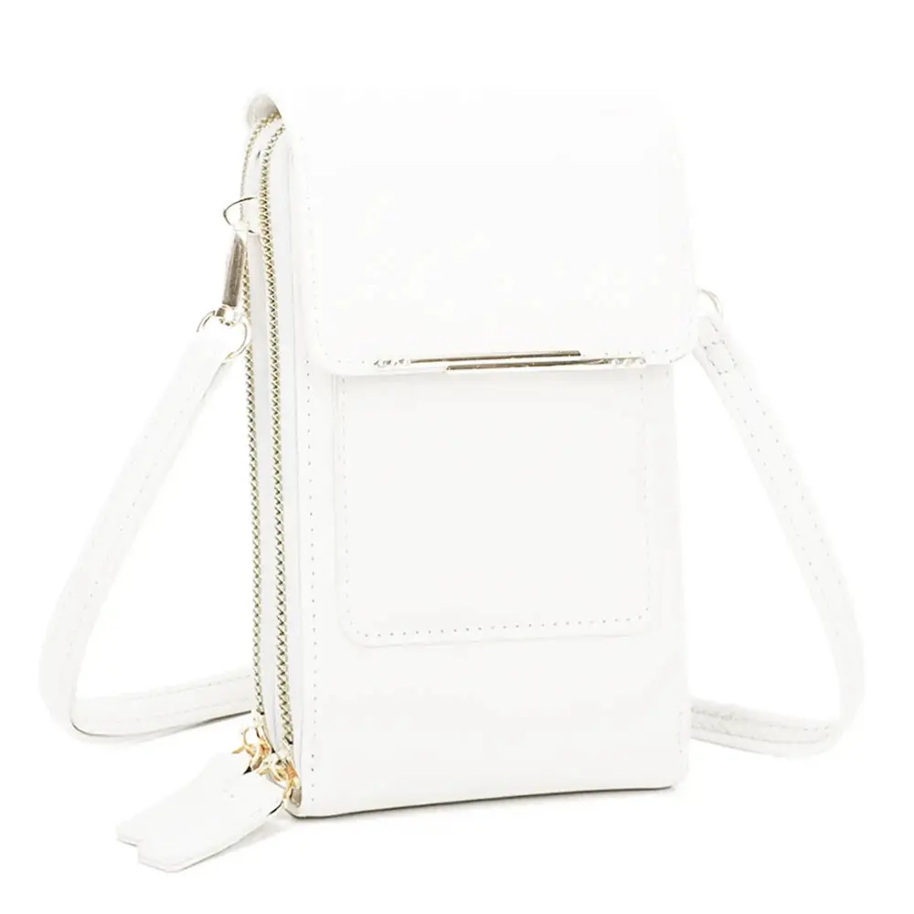 Pochette bandoulière femme smartphone blanc – Image 4