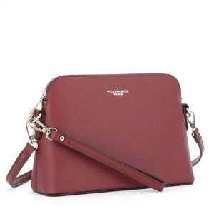 Sac bandoulière femme dragonne bordeaux