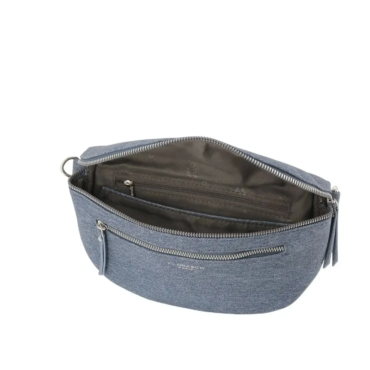 Sac banane bandoulière en denim bleu – Image 6