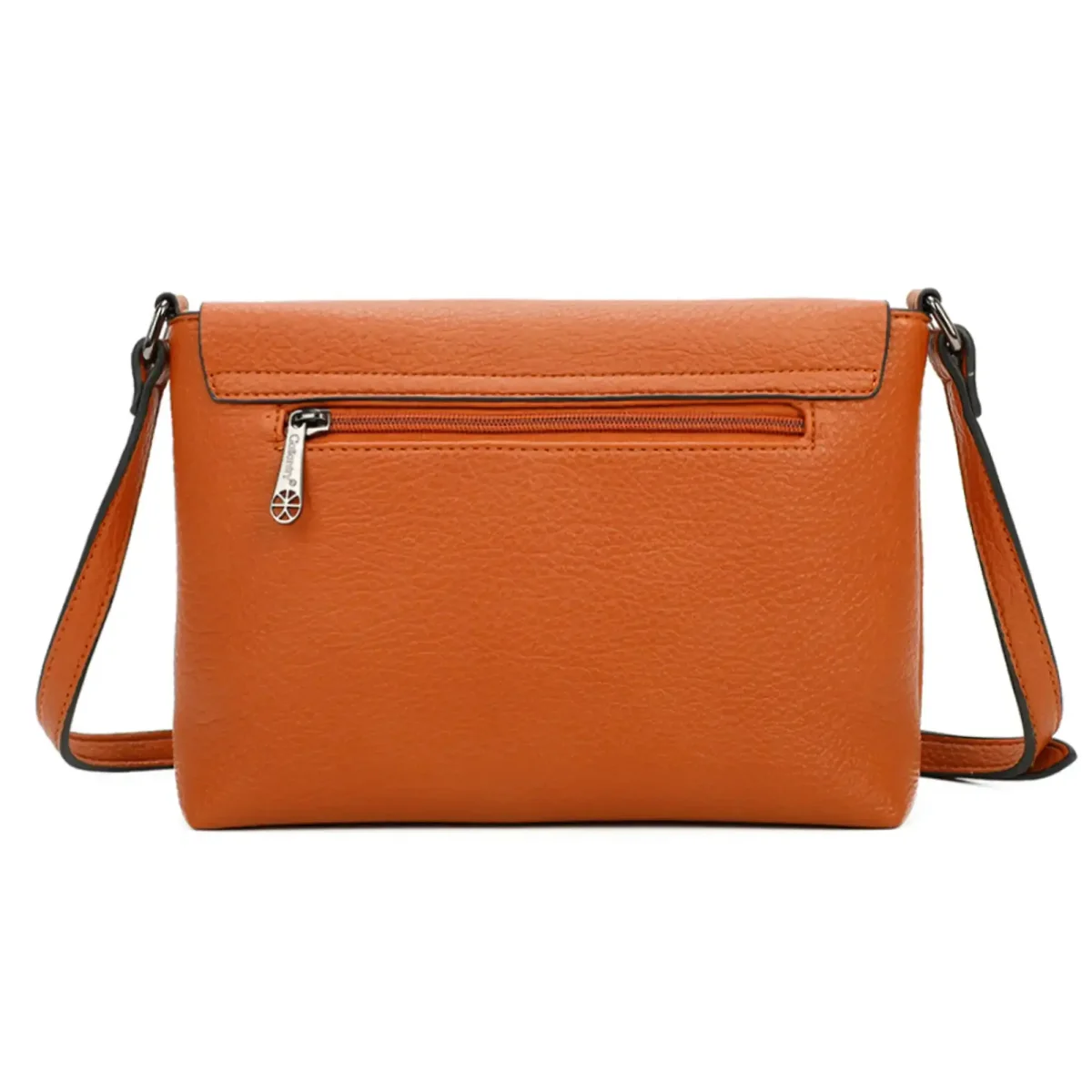 Sac bandoulière femme multipoche marron – Image 4